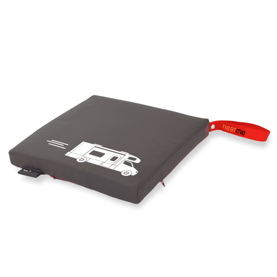 heatme classic Single Akku Heizkissen kabellos Motiv Caravan dunkelgrau