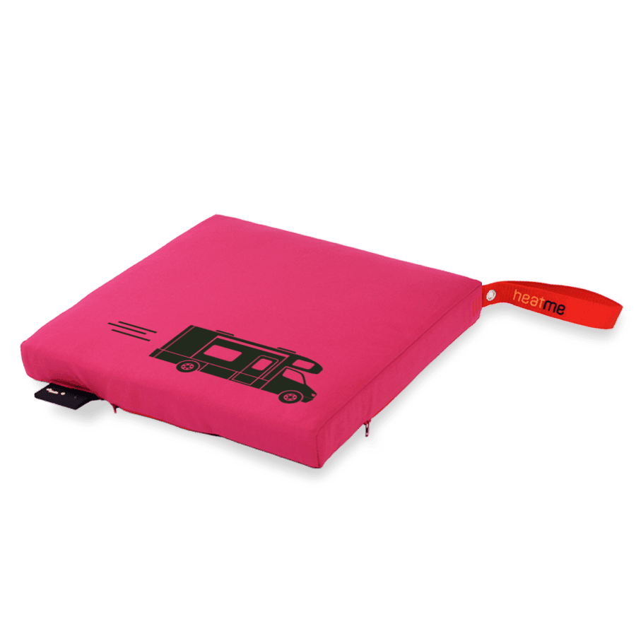 heatme classic Single Akku Heizkissen kabellos Motiv Caravan pink