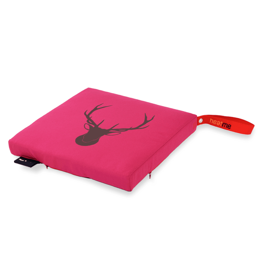 heatme classic Single Akku Heizkissen kabellos Motiv Hirsch pink