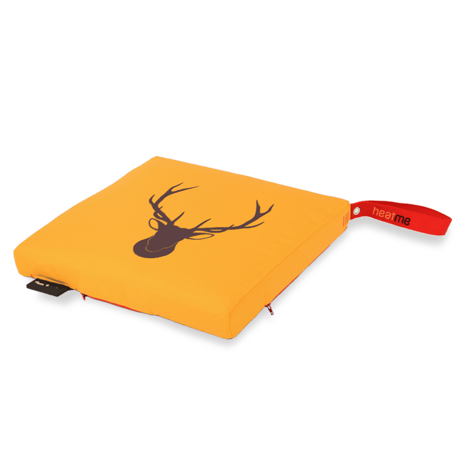 heatme classic Single Akku Heizkissen kabellos Motiv Hirsch gelb