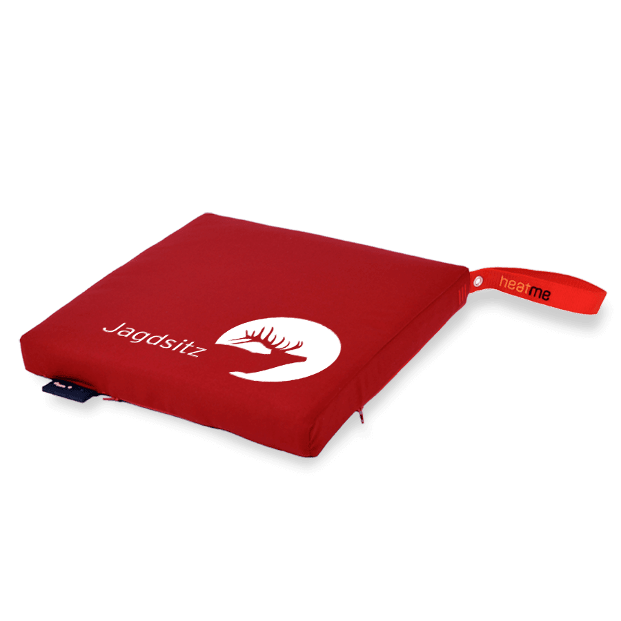 heatme classic Single Akku Heizkissen kabellos Motiv Jagdsitz rot