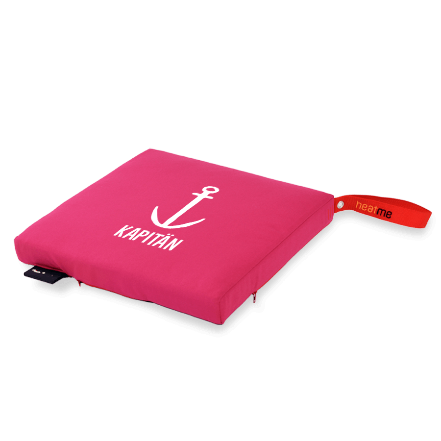 heatme classic Single Akku Heizkissen kabellos Motiv Kapitän pink