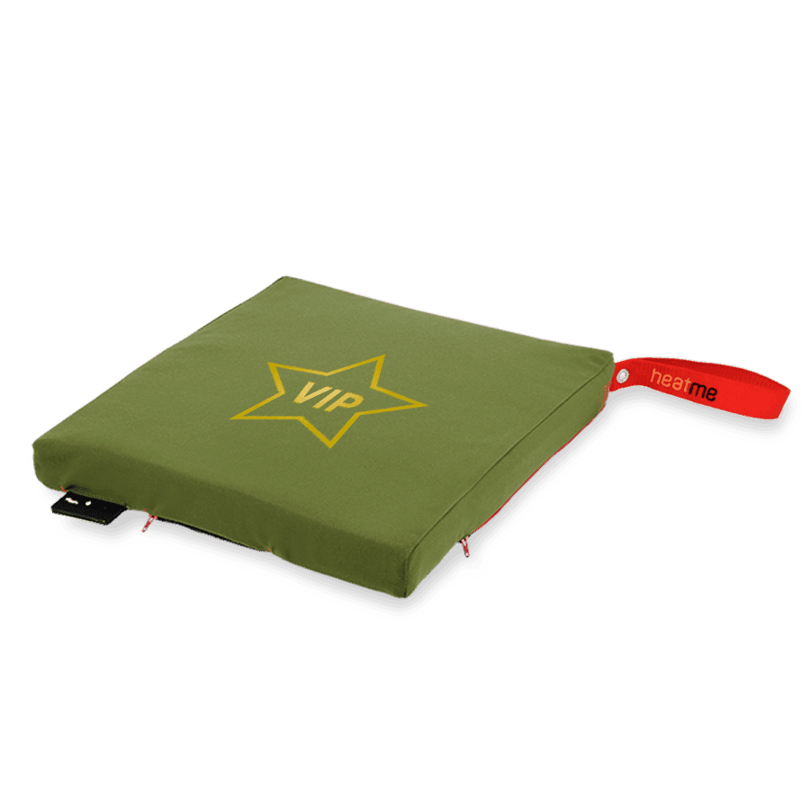 heatme classic Single Akku Heizkissen kabellos Motiv VIP olive